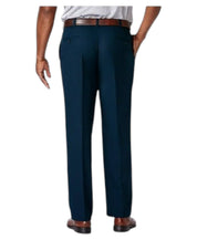 Haggar Mens Classic fit Dress Pants 50 / 30 Navy Blue Solid