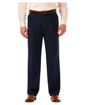 Haggar Mens Classic fit Dress Pants 36 / 29 Blue Solid