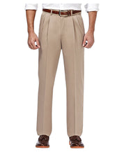 Haggar Mens Classic fit Dress Pants 36 / 29 Beige Solid