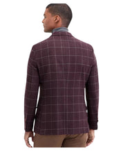 Nautica Mens Modern fit Sport Coat Blazer 36 R Burgundy Red WIndowpane