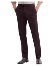 Calvin Klein Mens Slim fit Dress Pants 30 / 32 Burgundy Red Herringbone Wool