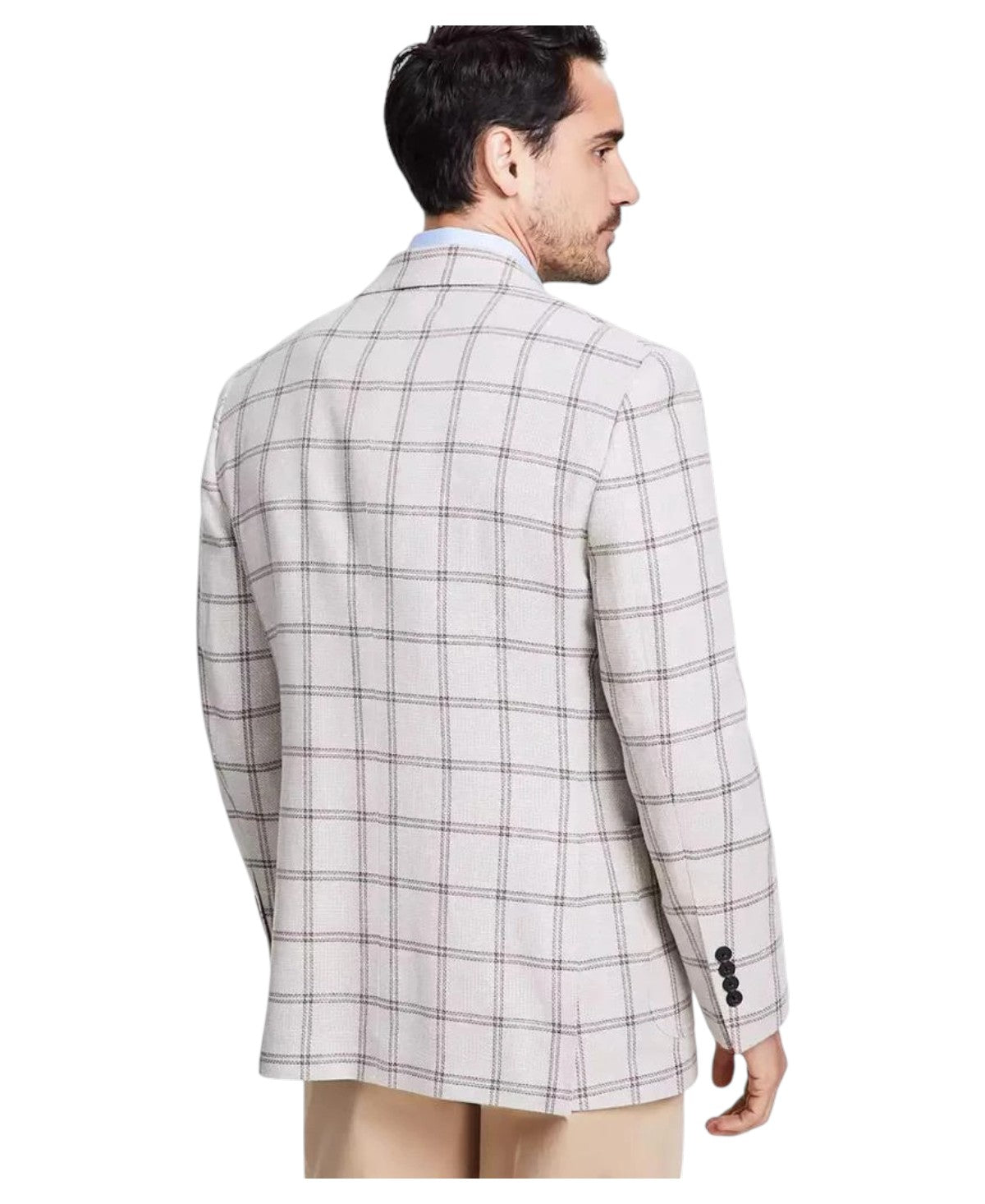 Brooks Brothers Mens Classic fit Sport Coat Blazer 40 R Beige Plaid