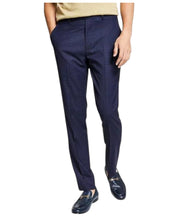 Bar Iii Mens Skinny fit Dress Pants 30 / 32 Navy Blue Plaid