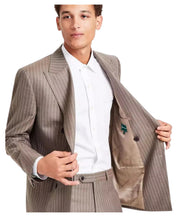 Brooks Brothers Mens Classic fit Double Breasted Suit Jacket Blazer 38 S Brown
