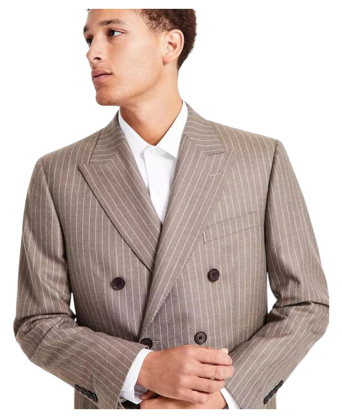 Brooks Brothers Mens Classic fit Double Breasted Suit Jacket Blazer 38 R Brown