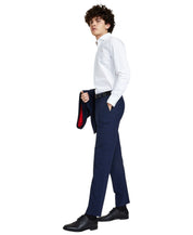 Hugo Boss Mens Modern fit Dress Pants 38 / 32 Navy Blue Plaid Wool