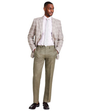 Nautica Mens Modern fit Dress Pants 33 / 32 Green Solid Linen