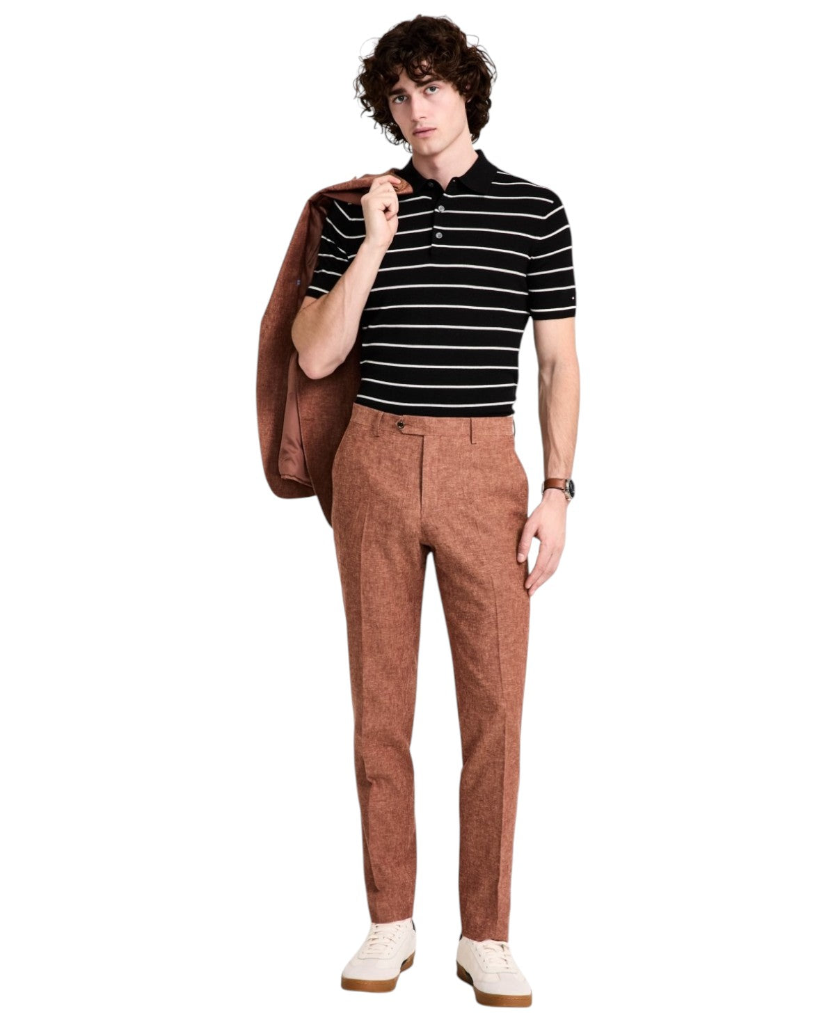 Tommy Hilfiger Mens Modern fit Dress Pants 32 / 34 Brown Solid