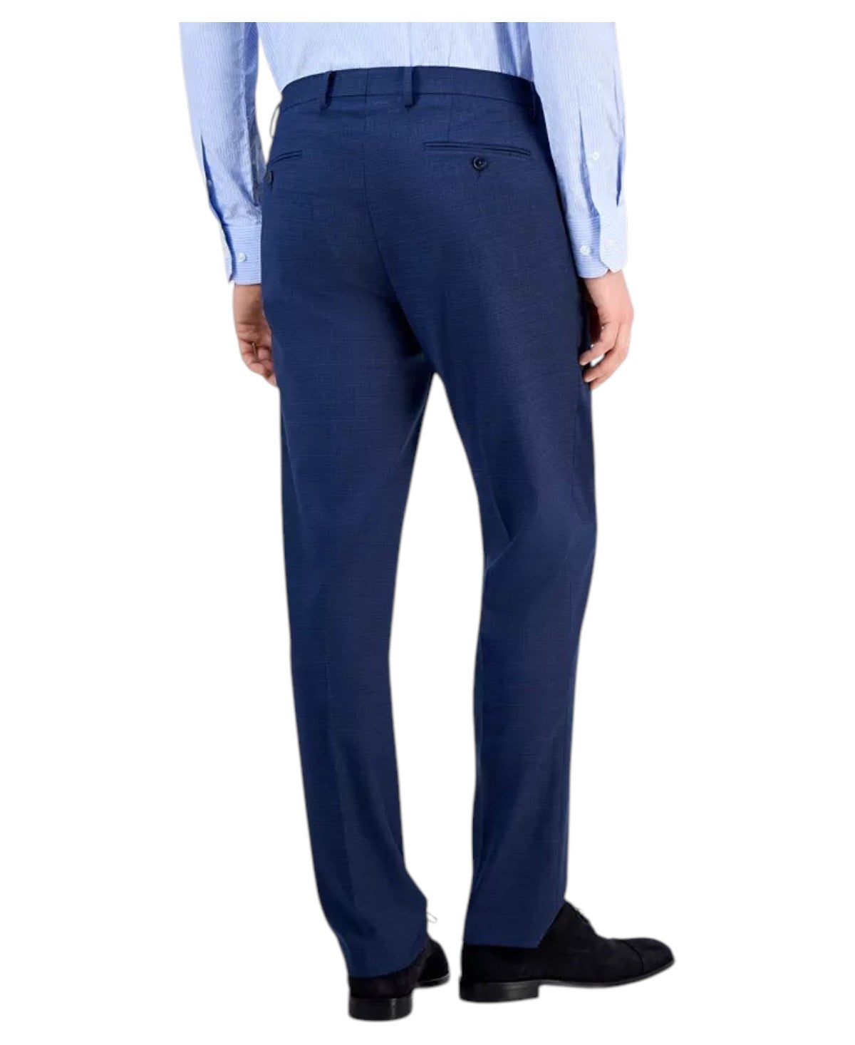 Tallia Mens Classic fit Dress Pants 30 / 30 Navy Blue Plaid