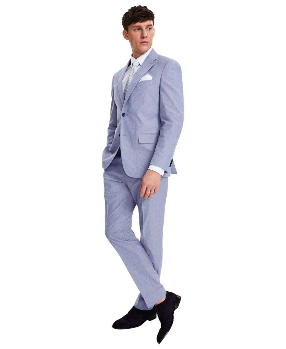 Tommy Hilfiger Mens Modern fit Suit Jacket Blazer 38 R Light Blue Solid Stretch