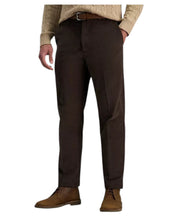 Haggar Mens Classic fit Dress Corduroy Pants 42 / 32 Brown Solid