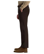 Haggar Mens Classic fit Dress Corduroy Pants 42 / 32 Brown Solid