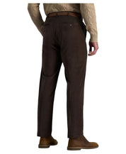 Haggar Mens Classic fit Dress Corduroy Pants 42 / 32 Brown Solid