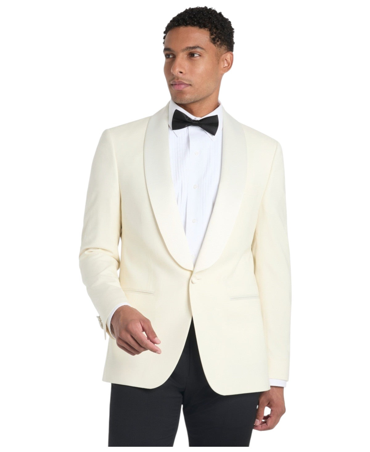Tommy Hilfiger Mens Slim fit Tuxedo Jacket Blazer 43 R White Solid