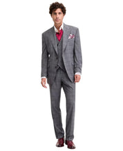 Tayion Mens Classic fit Suit Jacket Blazer 40 R Mid Grey Plaid Stretch