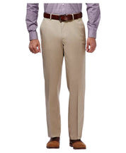 Haggar Mens Classic fit Dress 36 / 30 Beige Solid