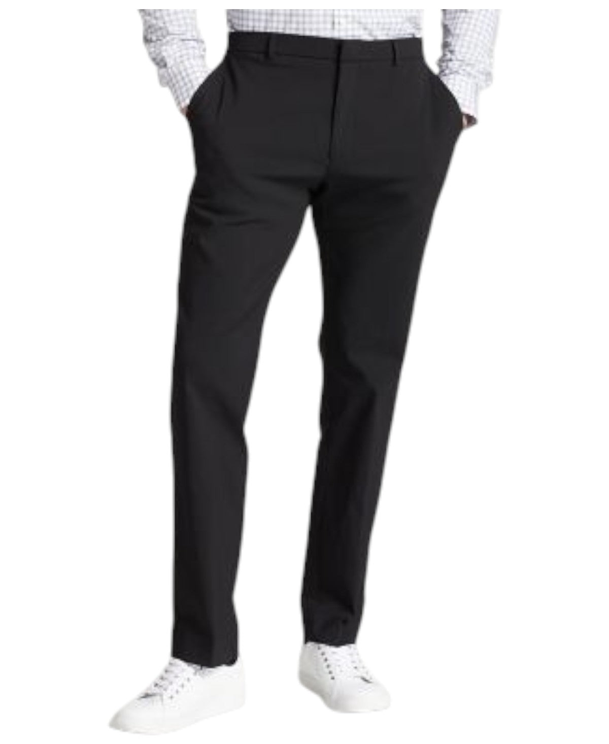 Tommy Hilfiger Mens Modern fit Dress Pants 32 / 32 Black Solid Stretch