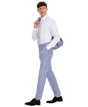 Tommy Hilfiger Mens Modern fit Dress Pants 34 / 34 Blue Solid Stretch