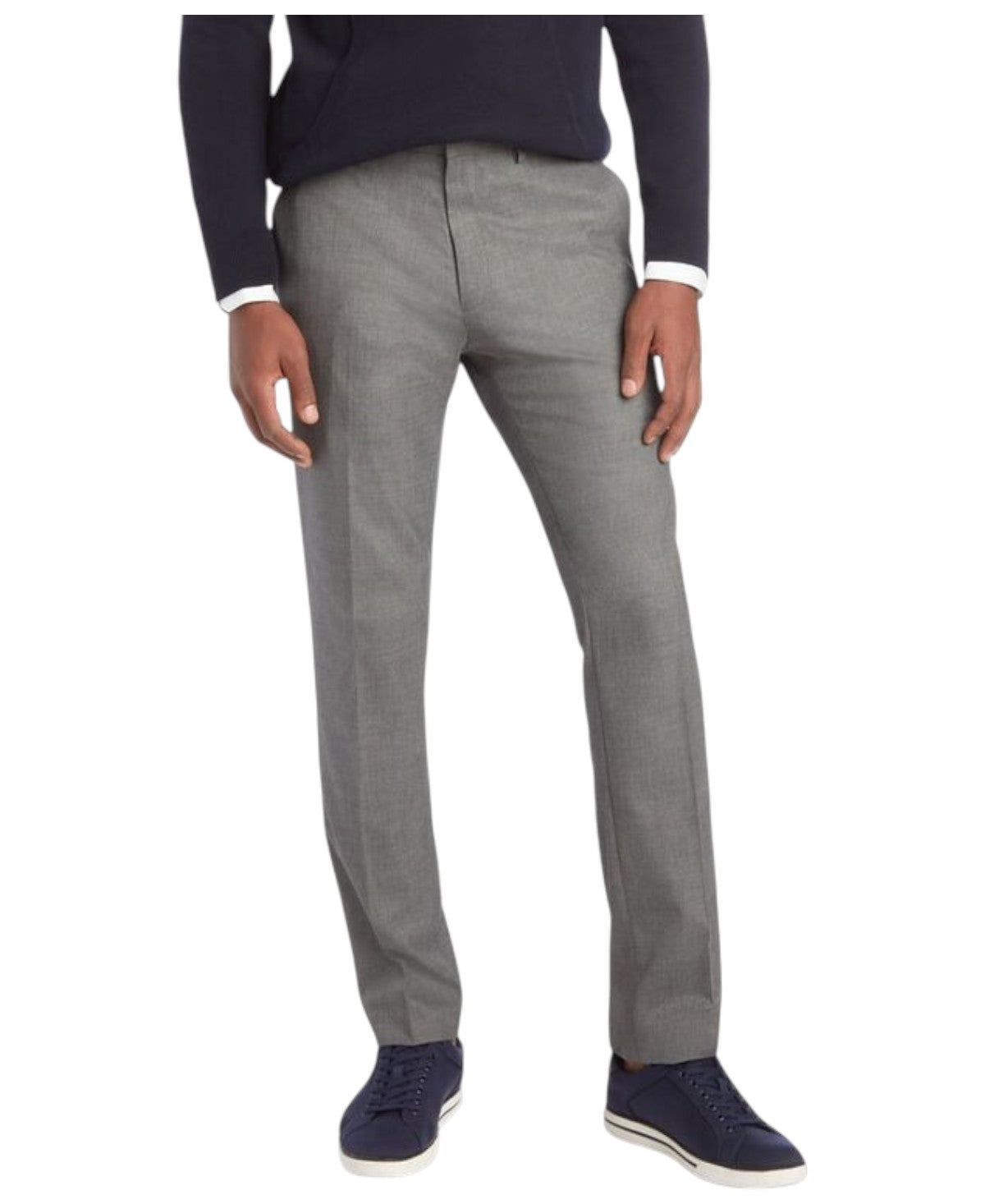Kenneth Cole Mens Slim fit Dress Pants 30 / 30 Mid Grey Solid