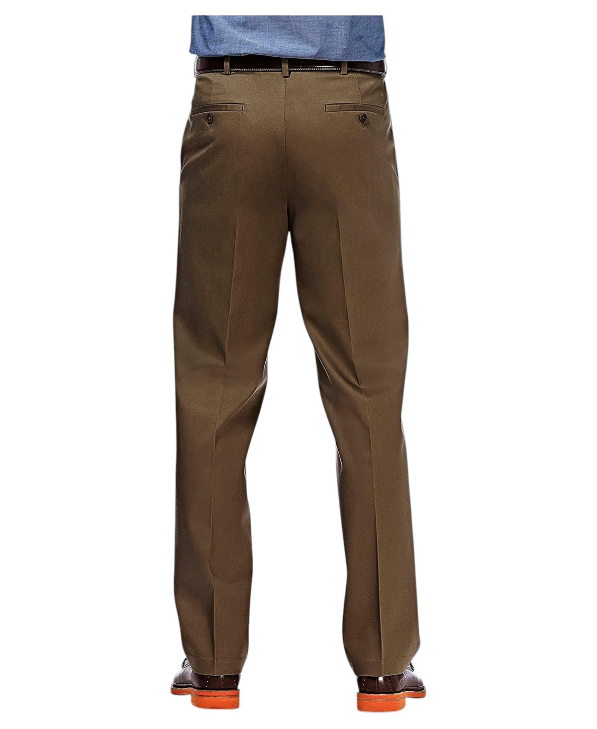 Haggar Mens Classic fit Dress 40 / 30 Brown Solid