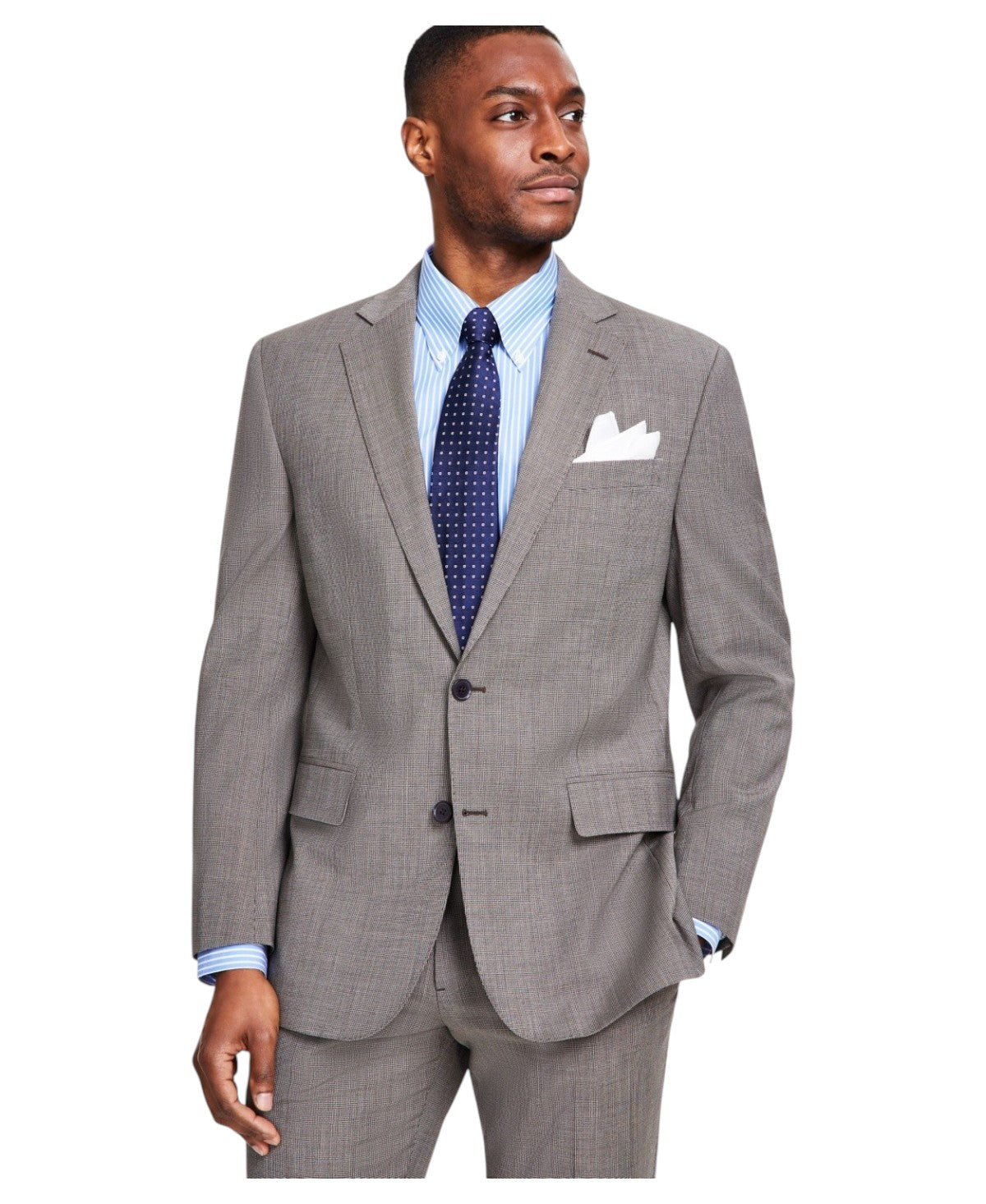 Brooks Brothers Mens Classic fit Suit Jacket Blazer 38 S Beige Check Wool