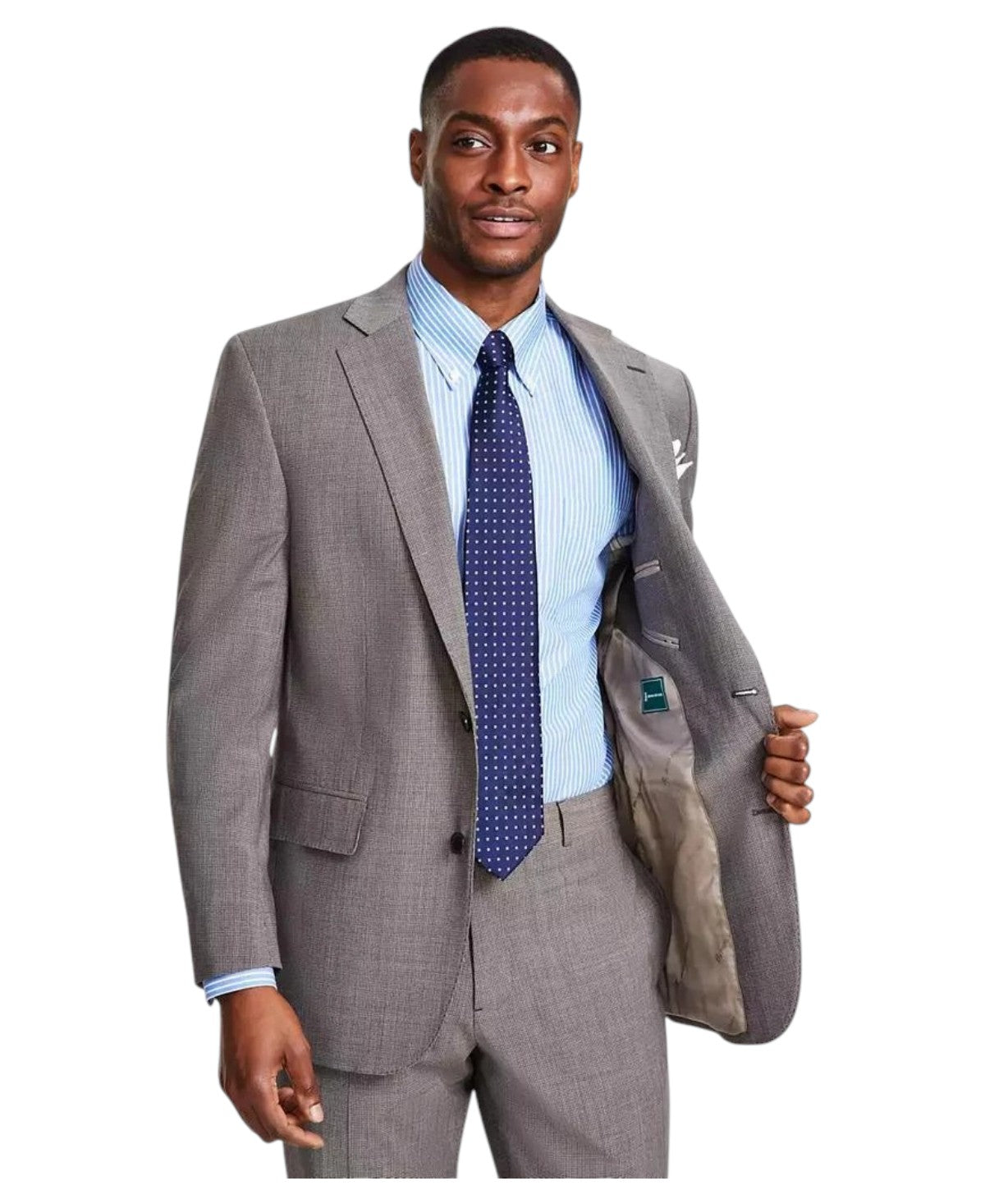 Brooks Brothers Mens Classic fit Suit Jacket Blazer 38 S Beige Check Wool