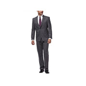 J. M. Haggar Mens Stretch Sharkskin Suit Jacket Grey 52L