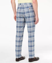 LAUREN RALPH LAUREN Men's Classic-Fit Blue Plaid Madras Dress Pants 40 x 32 Blue