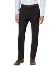 Tommy Hilfiger Mens Modern fit Dress Pants 33 / 32 Black Solid Stretch