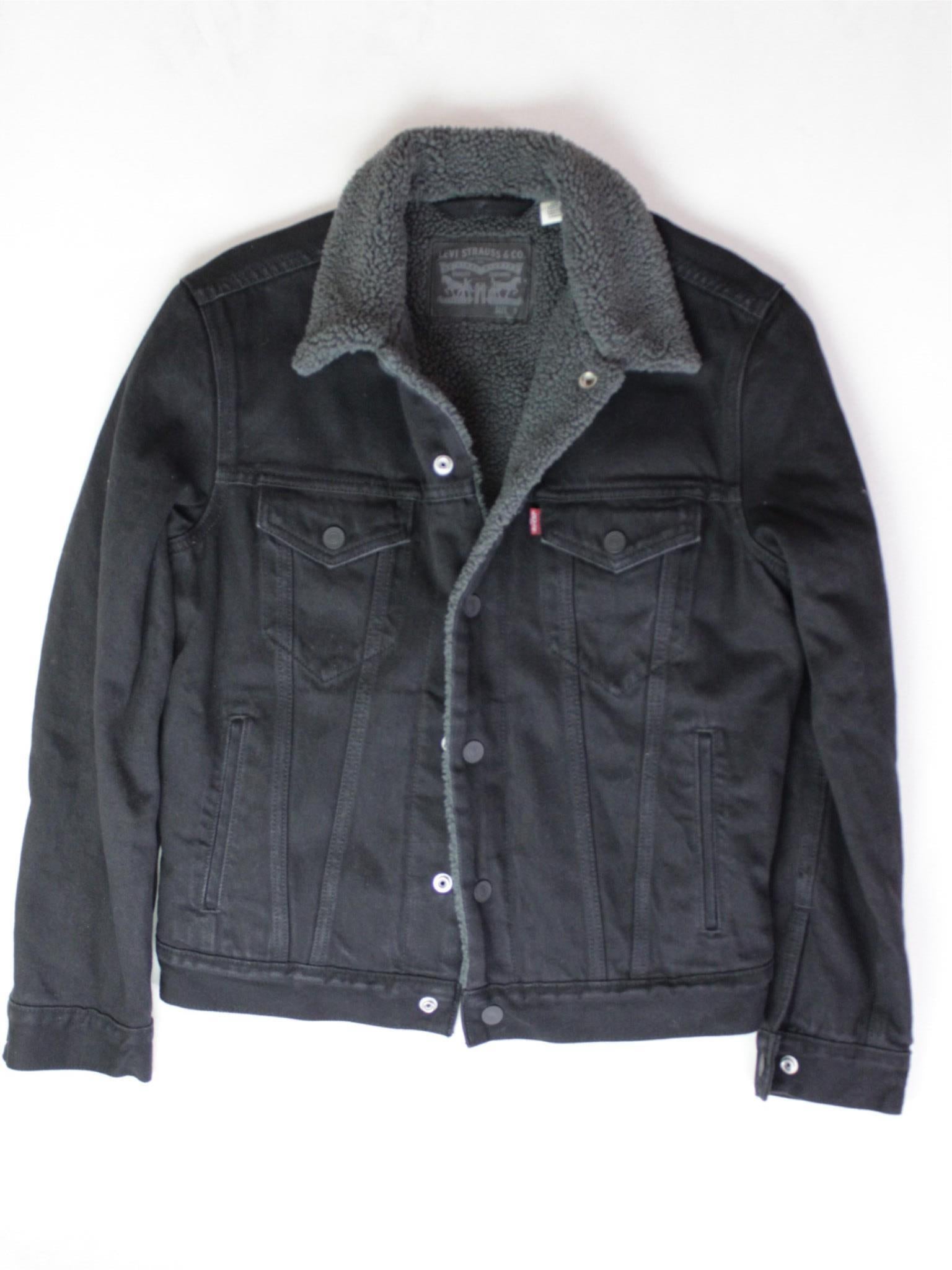 Levi's Men's Fleece-Lined Corduroy Trucker Jacket Small Light Brown Tan