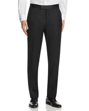 TED BAKER Josh Wool Slim Fit Tuxedo Dress Pants Size 32 Flat Front Black