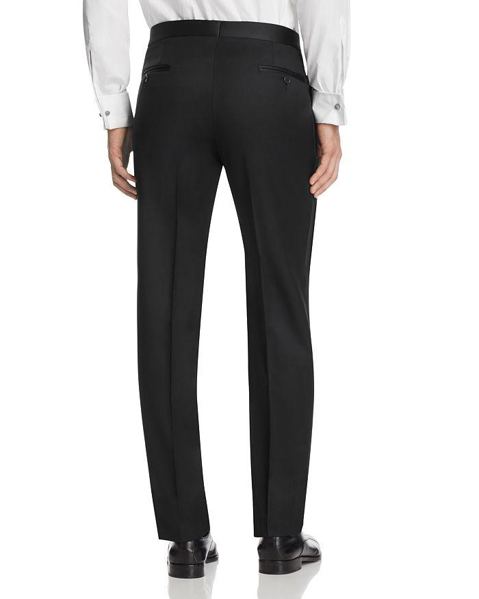 TED BAKER Josh Wool Slim Fit Tuxedo Dress Pants Size 32 Flat Front Black
