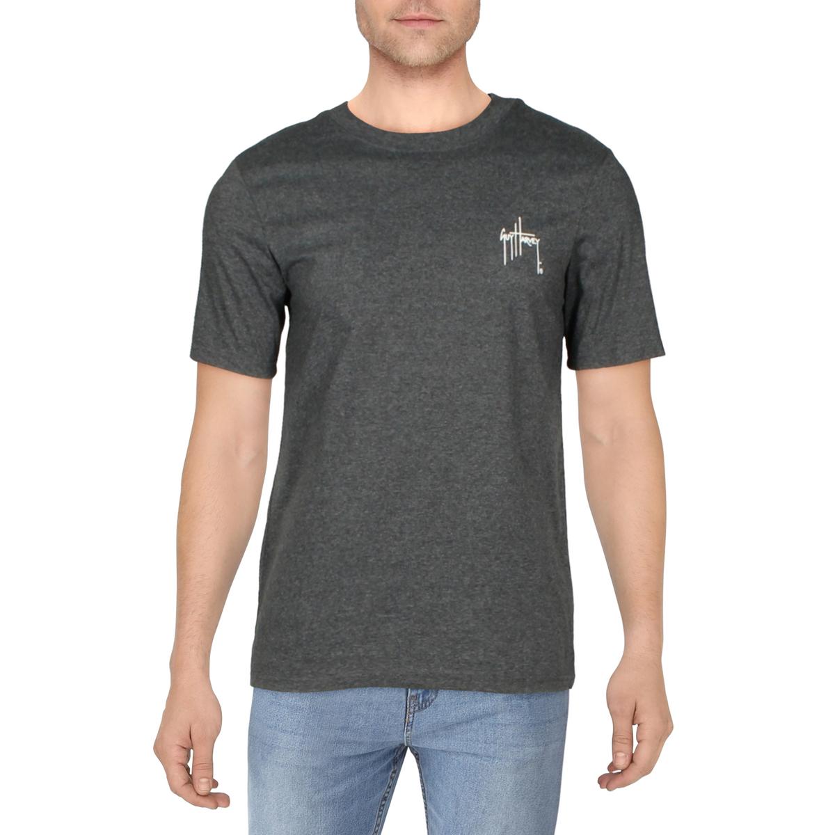Guy Mens Harvey Short Sleeve T Shirt Charcoal Heather Large