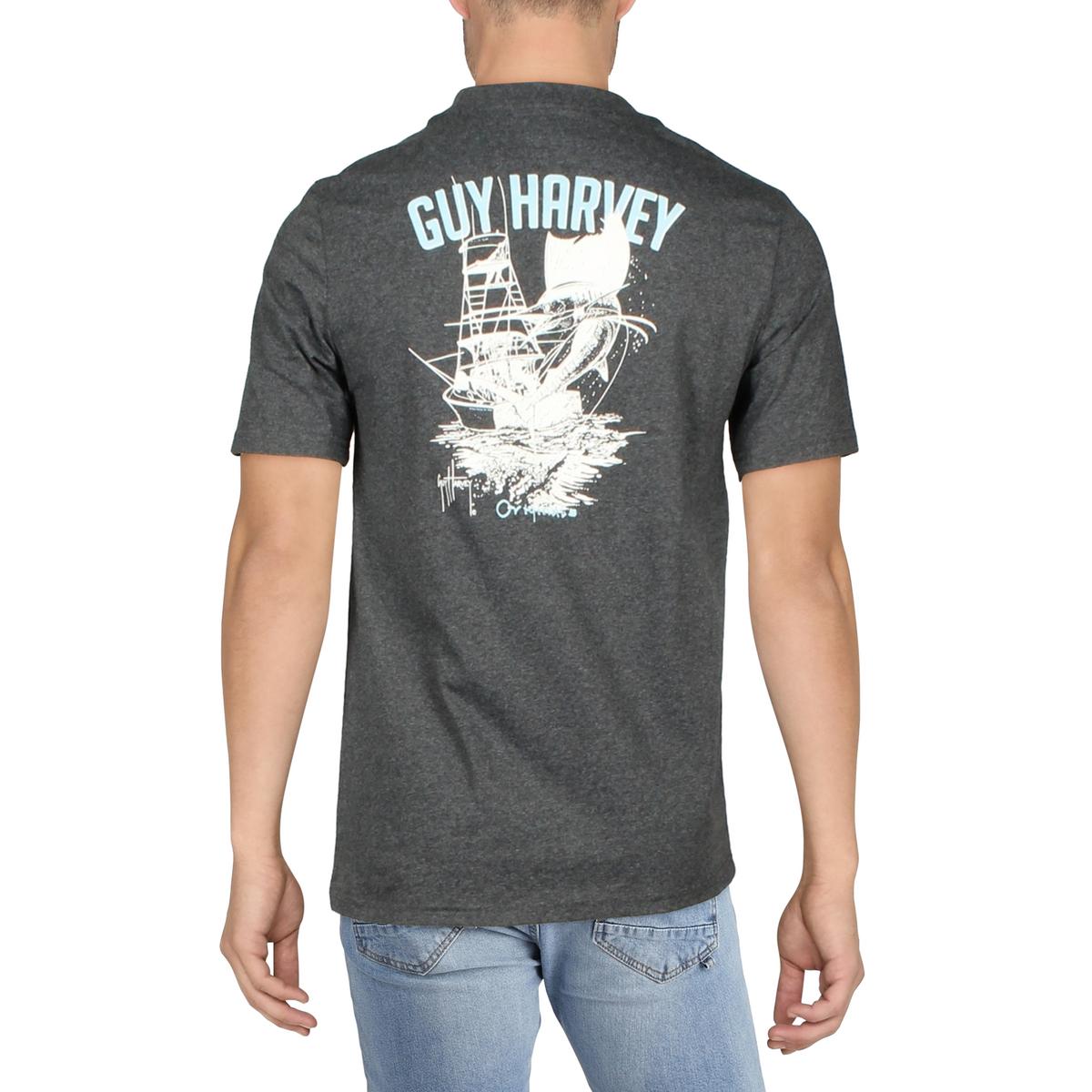 Guy Mens Harvey Short Sleeve T Shirt Charcoal Heather Large