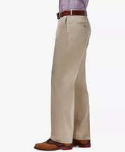 Haggar Mens Classic fit Dress 36 / 30 Beige Solid