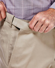 Haggar Mens Classic fit Casual Khaki Pants 44 / 30 Beige Solid