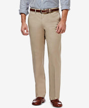 Haggar Mens Premium Straight Fit Non Khaki Pants Beige 33 x 30