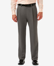 Haggar Mens Classic fit Dress Pants 38 / 30 Gray Solid