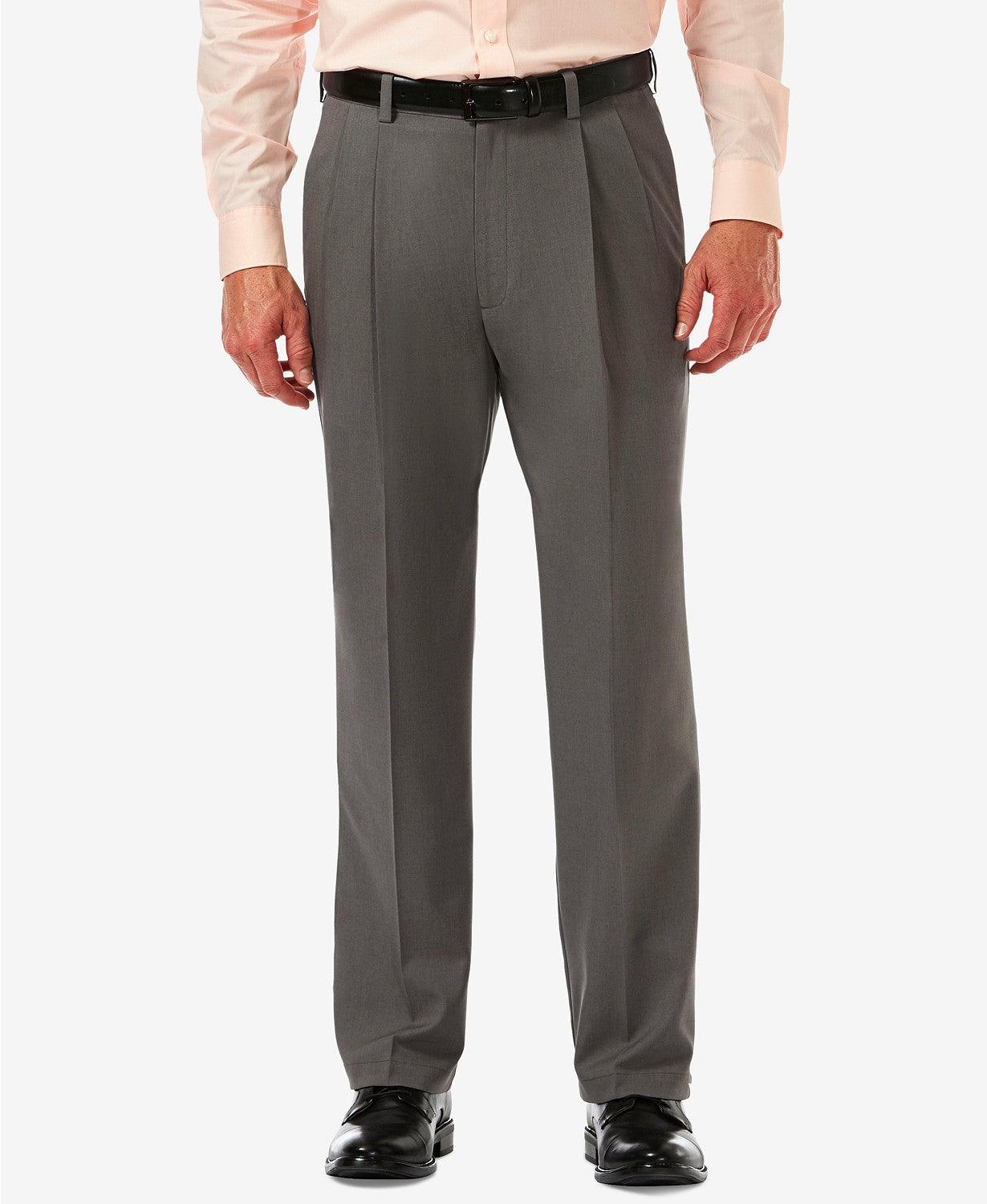 Haggar Mens Classic fit Dress Pants 36 / 29 Gray Solid