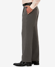 Haggar Mens Classic fit Dress Pants 34 / 32 Gray Solid
