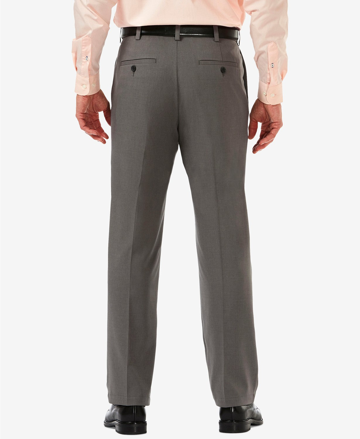 Haggar Mens Classic fit Dress Pants 34 / 32 Gray Solid