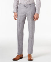 Bar III Mens Slim-Fit Blue Chambray Suit Pants Grey 34 x 32