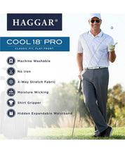 Haggar Mens Classic fit Dress Pants Pants 42 / 29 Heather Grey Solid Stretch