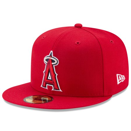 New Era Men's Angels on Field 5950 Baseball Hat Red White Size 7