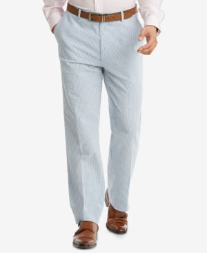 Tommy Hilfiger Men Modern fit Dress Pants 38 / 32 Light Blue Striped Stretch