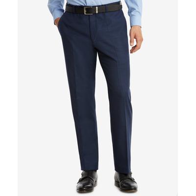 Tommy Hilfiger Men's Navy Plaid Dress Pants  33 X 32