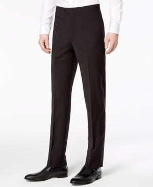 Calvin Klein Mens Slim fit Dress Pants 40 / 30 Black Solid