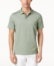 Tasso Elba Mens Short Sleeve Polo Shirt Sage Green Small