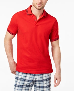 Club Room Mens Performance Short Sleeve Polo Shirt Fire Red 3XL