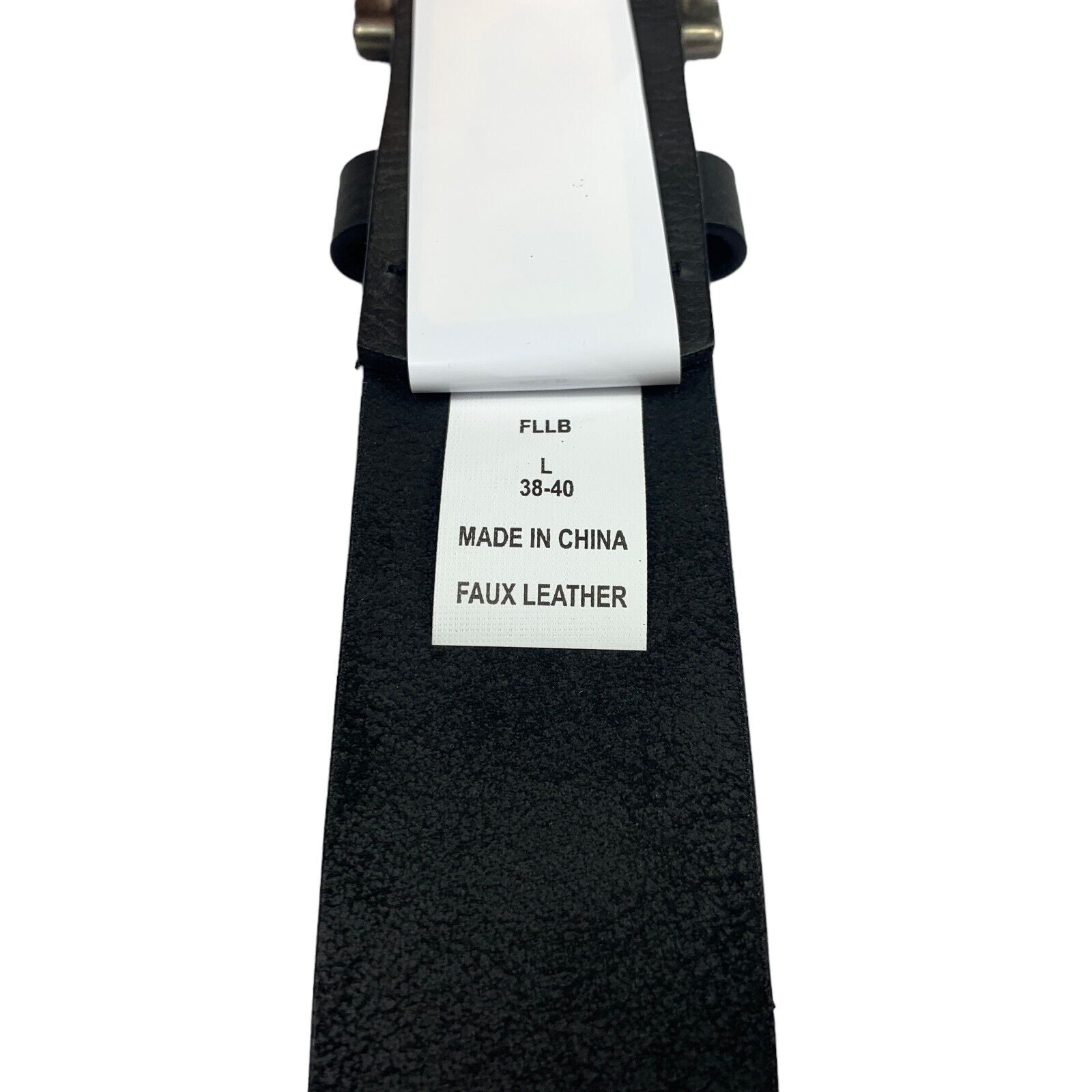 Sun + Stone Mens Faux Leather Textured Belt Black L 38 40